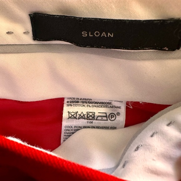 Banana Republic women’s stretch ankle pants -red and green- 2 long - Picture 8 of 9